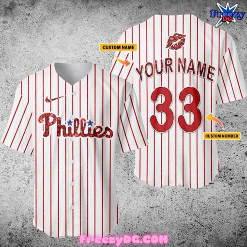 Sabrina Carpenter x Philadelphia Phillies Stripe Baseball Jersey