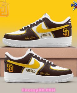 San Diego Padres Custom Name Air Force 1 Sneaker