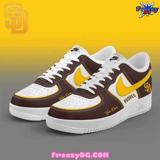 San Diego Padres Custom Name Air Force 1 Sneaker