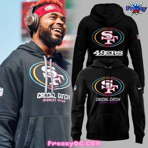 San Francisco 49ers Crucial Catch Intercept Cancer 2024 Hoodie