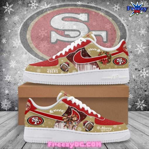 San Francisco 49ers Merry Christmas Nike Air Force 1