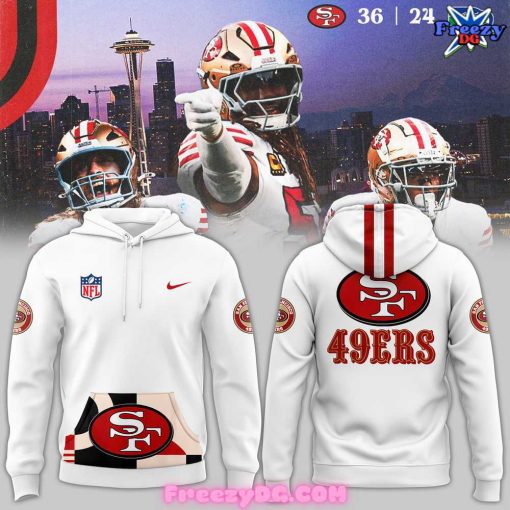 San Francisco 49ers NFL Throwback White Hoodie