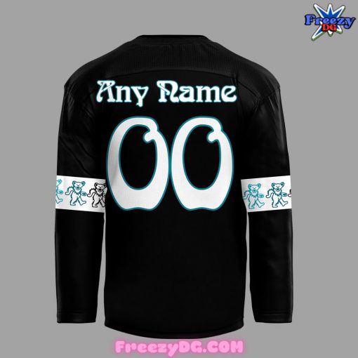 San Jose Sharks Grateful Dead Night 2024 Black Hockey Jersey