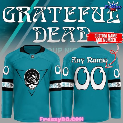 San Jose Sharks Grateful Dead Night 2024 Blue Hockey Jersey