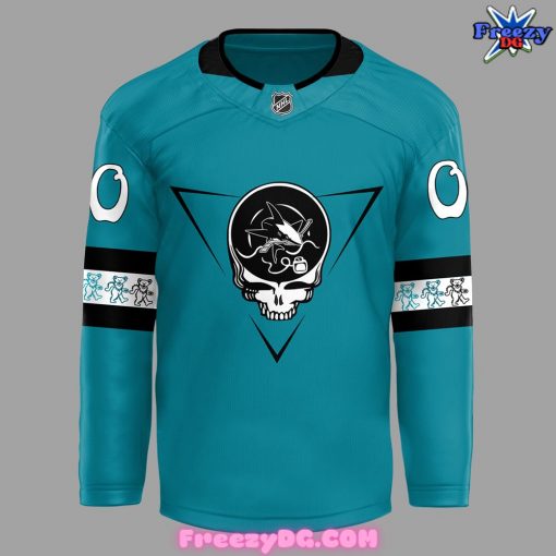 San Jose Sharks Grateful Dead Night 2024 Blue Hockey Jersey