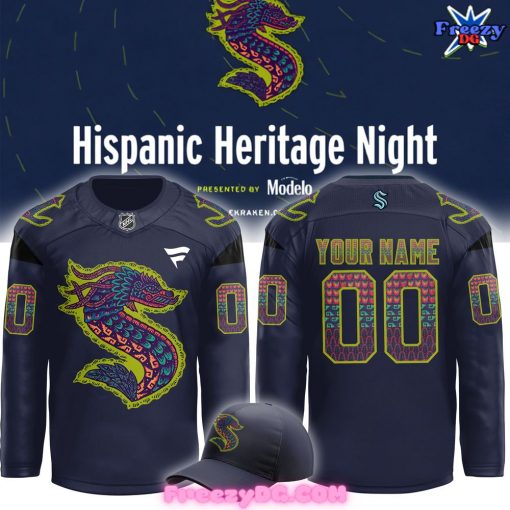 Seattle Kraken Hispanic Heritage Night 2024 Custom Hockey Jersey