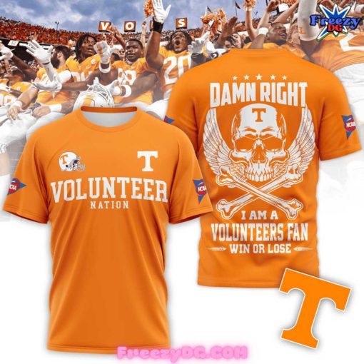 Tennessee Volunteers Nation Damn Right 2024 T-Shirt