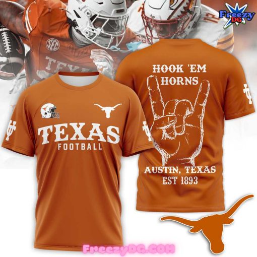 Texas Longhorns Hook ‘Em Horns Football T-Shirt