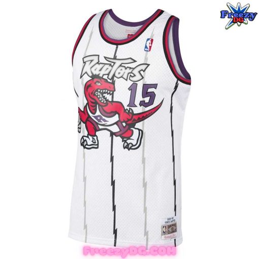 Toronto Raptors Vince Carter Signature White Basketball Jersey