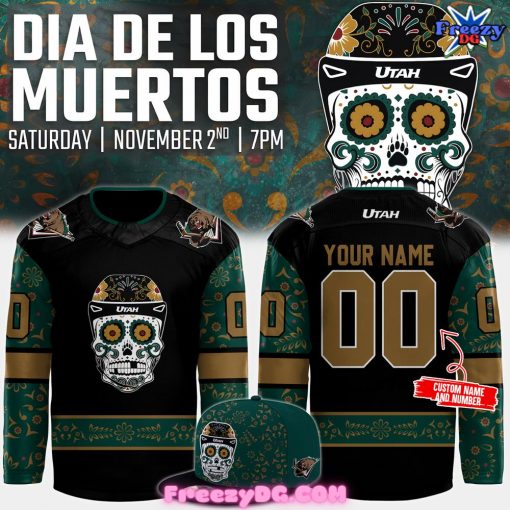 Utah Grizzlies x Dia de los Muertos Night Custom 2024 Hockey Jersey