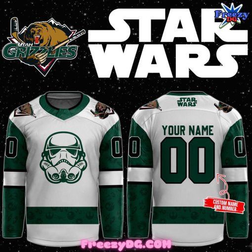 Utah Grizzlies x Star Wars Night Custom 2024 White Hockey Jersey