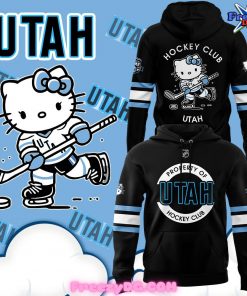 Utah Hockey Club x Hello Kitty 50th Anniversary Black Hoodie