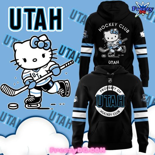 Utah Hockey Club x Hello Kitty 50th Anniversary Black Hoodie