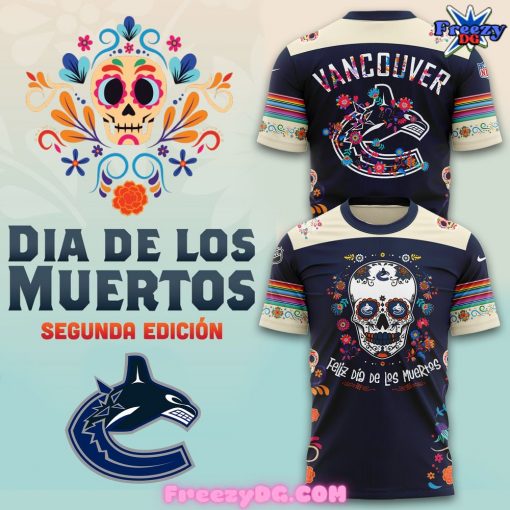 Vancouver Canucks Dia De Los Muertos T-Shirt