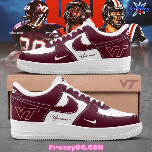 Virginia Tech Hokies Custom Nike Air Force 1 Red