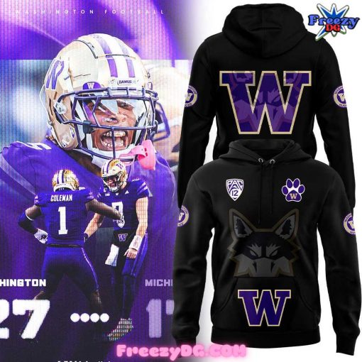 Washington Huskies Football 2024 Black Hoodie