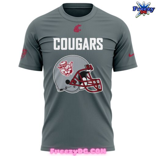 Washington State Football Helmet 2024 Gray T-Shirt