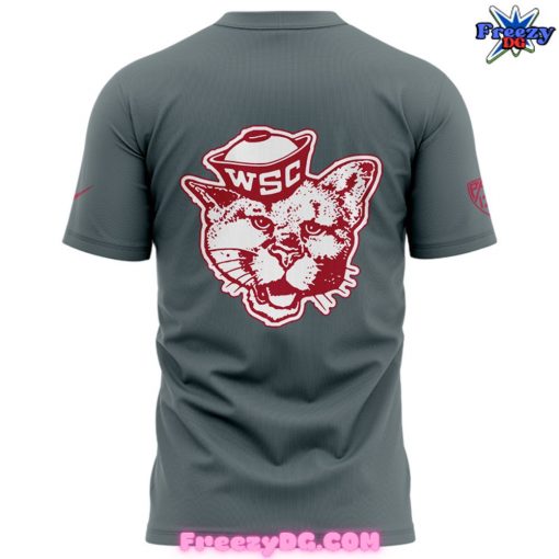 Washington State Football Helmet 2024 Gray T-Shirt