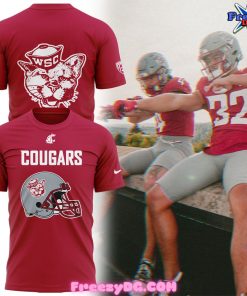 Washington State Football Helmet 2024 Red T-Shirt