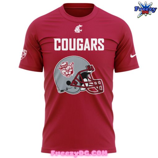 Washington State Football Helmet 2024 Red T-Shirt