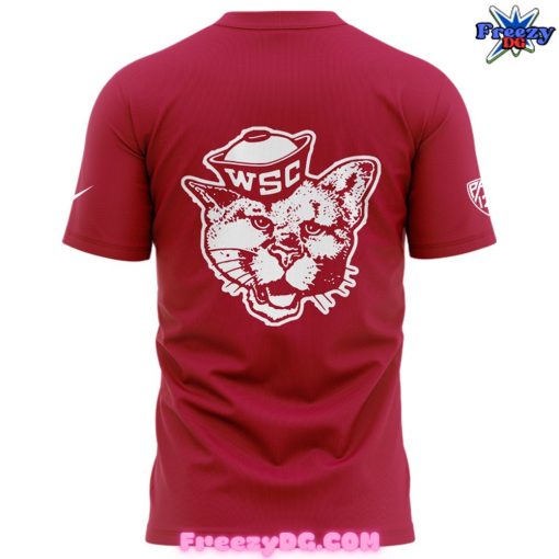 Washington State Football Helmet 2024 Red T-Shirt