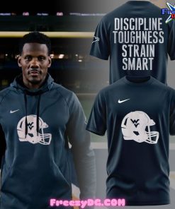 West Virginia Mountaineers Discipline Toughness Strain Smart T-Shirt