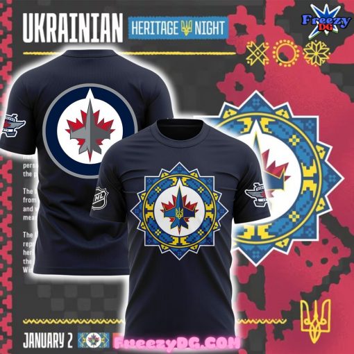 Winnipeg Jets Ukrainian Heritage Night 2025 T-Shirt