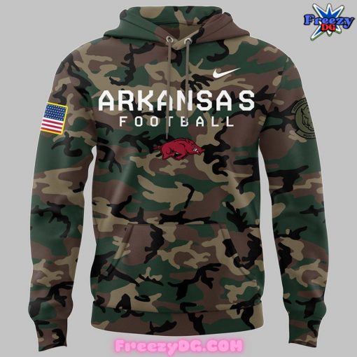 Arkansas Razorback Coach Sam Pittman 2024 Camo Hoodie