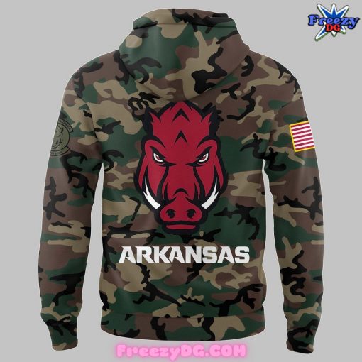 Arkansas Razorback Coach Sam Pittman 2024 Camo Hoodie