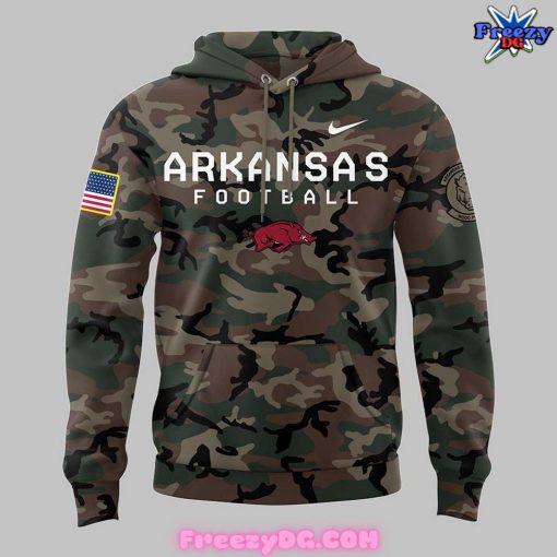 Arkansas Razorback Coach Sam Pittman Special Camo Hoodie