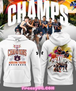 Auburn Tigers Maui Invitational Champions 2024 White Hoodie