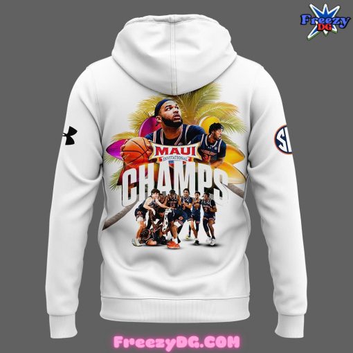 Auburn Tigers Maui Invitational Champions 2024 White Hoodie