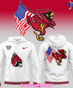 Ball State Football American Patriotic Special White Hoodie