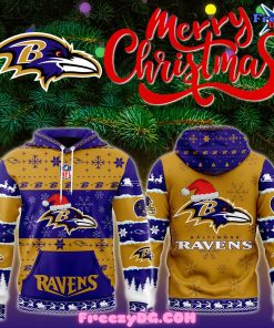 Baltimore Ravens Merry Christmas 2024-2025 Hoodie