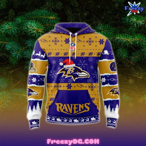 Baltimore Ravens Merry Christmas 2024-2025 Hoodie