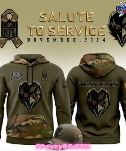 Baltimore Ravens Salute to Service 2024 Camo Hoodie