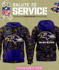 Baltimore Ravens Salute to Service 2024 Camo Hoodie