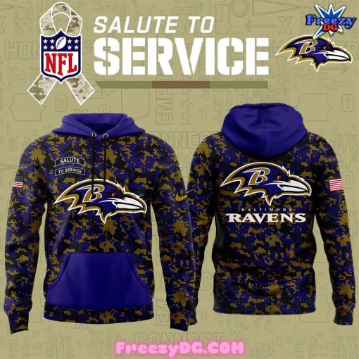 Baltimore Ravens Salute to Service 2024 Camo Hoodie