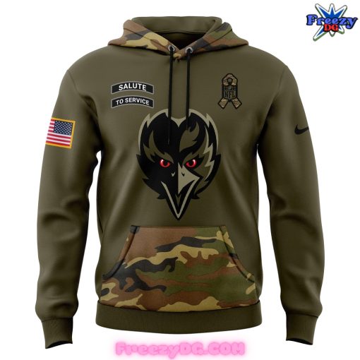 Baltimore Ravens Salute to Service 2024 Camo Hoodie