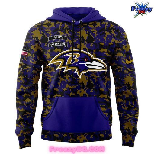 Baltimore Ravens Salute to Service 2024 Camo Hoodie