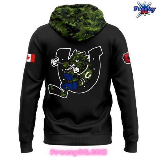 Barrie Colts Salute to Service 2024 Green Hoodie