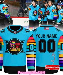 Binghamton Black Bears Sock Out Cancer Special Hockey Jersey