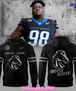 Boise State Broncos Football Dark Mode 2024 Black Hoodie