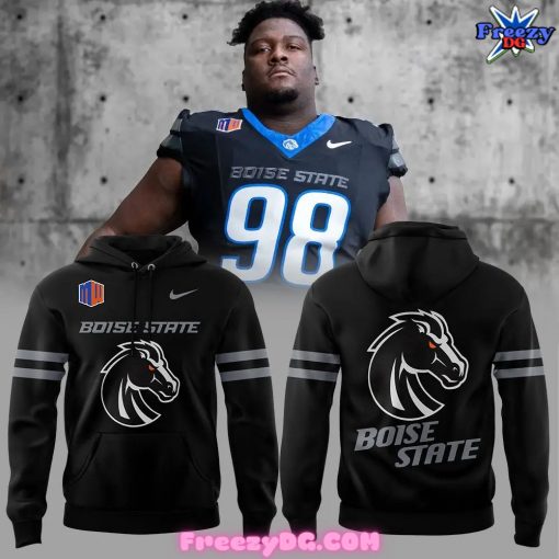 Boise State Broncos Football Dark Mode 2024 Black Hoodie