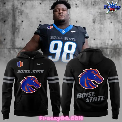 Boise State Broncos Football Dark Mode Special Black Hoodie