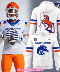 Boise State Broncos Vintage Mark Special White Hoodie