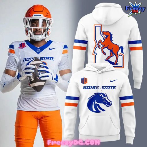 Boise State Broncos Vintage Mark Special White Hoodie