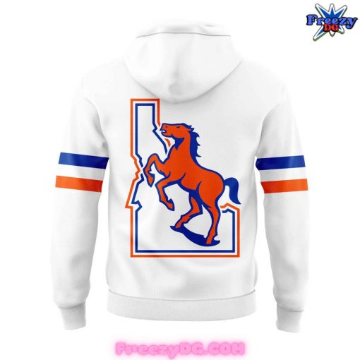 Boise State Broncos Vintage Mark Special White Hoodie