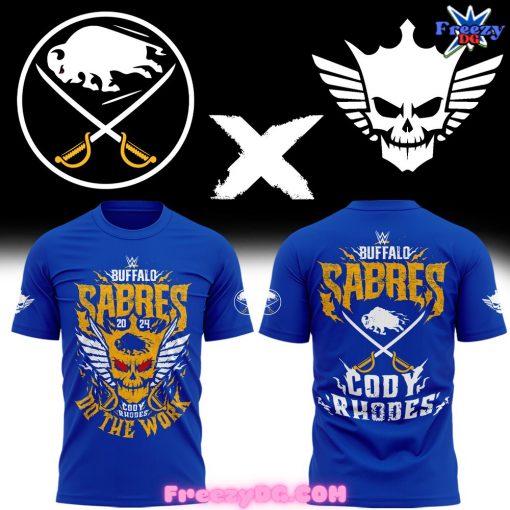 Buffalo Sabres x Cody Rhodes 2024 Blue T-Shirt