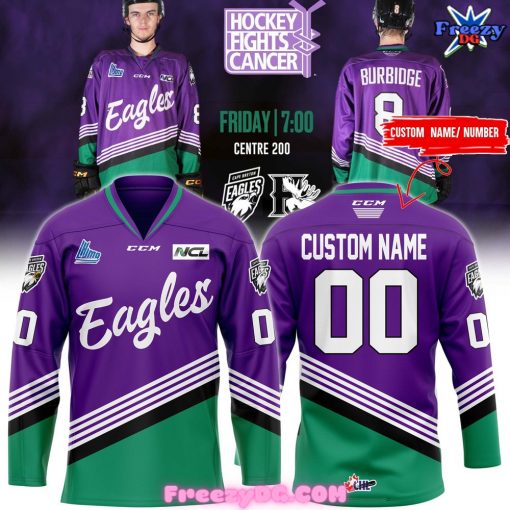 Cape Breton Eagles Hockey Fighting Cancer Special Hockey Jersey